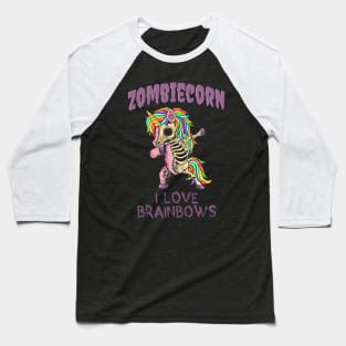 Zombie Unicorn Halloween Dab Zombiecorn Baseball T-Shirt